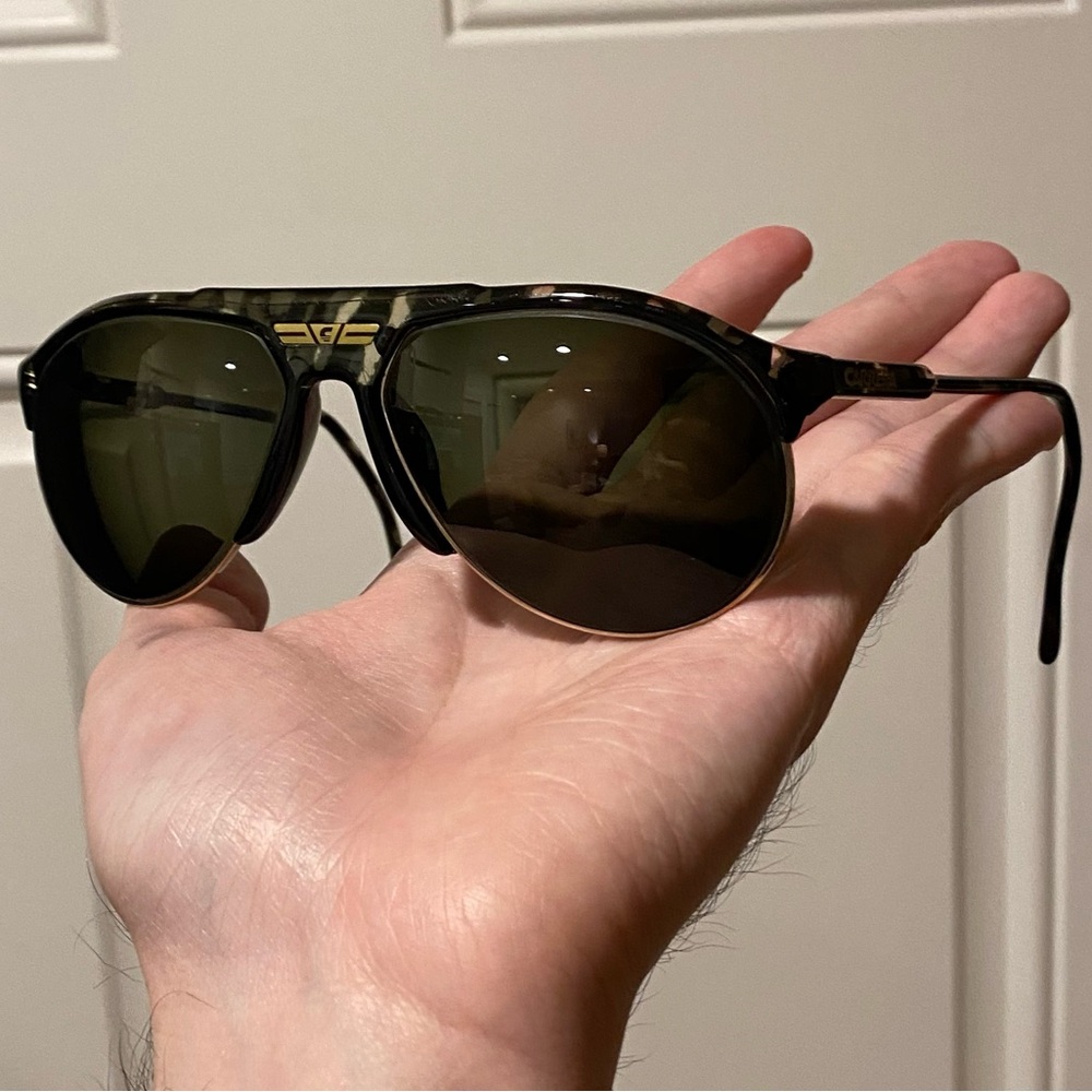 Vtg 80s Carrera Aviator Gray Tortoise frames 5444-21 Sunglasses EUC Austria